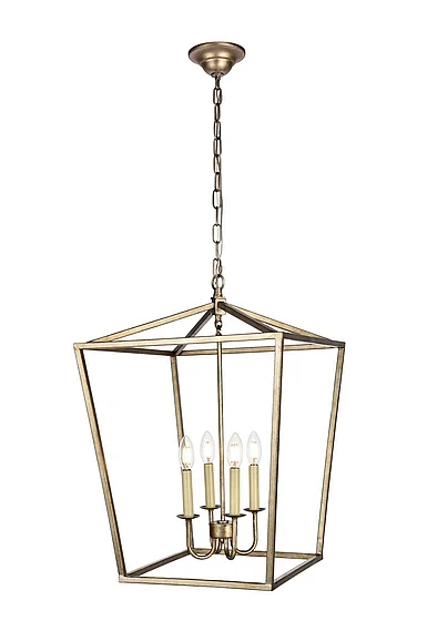 Elegant Maddox Collection Pendant D17 H24.25 LT:4 Vintage Silver Finish LD6008D17S CLOSEOUT