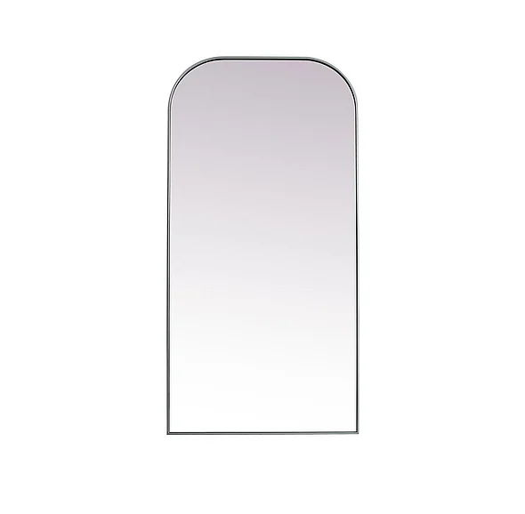 Elegant Metal Frame Arch Full Length Mirror 35X72 In. in Silver MR1FL3572SIL