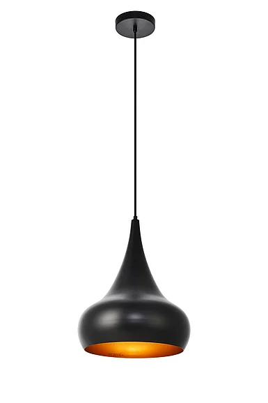 Elegant Circa Collection Pendant D11.5In H15In LT:1 Black Finish LDPD2047
