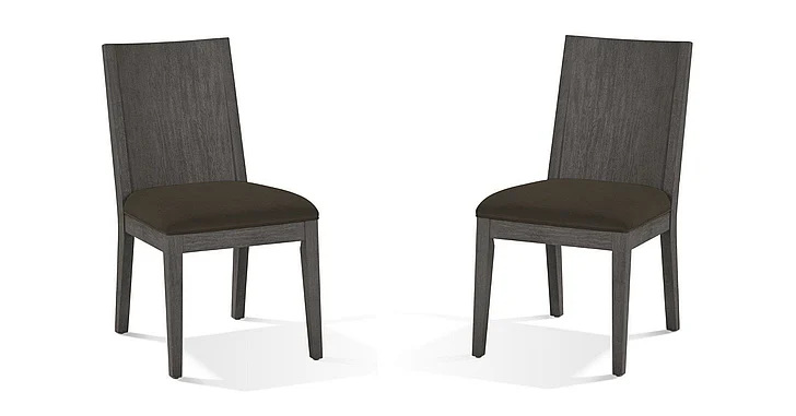 Modus Furniture Plata Dining Chair in Thunder Grey/Mocha 6EL463 (Set of 2)
