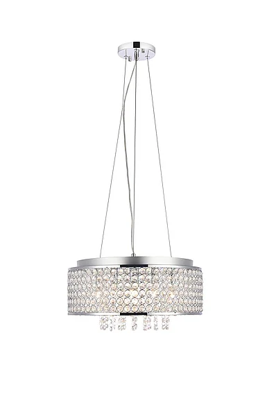 Elegant Amelie 6 Light Chrome Pendant Clear Royal Cut Crystal V2914D16C/RC CLOSEOUT