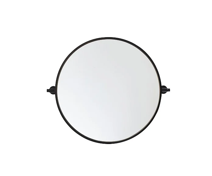Elegant Round Pivot Mirror 24 In. in Black MR6B24BLK CLOSEOUT