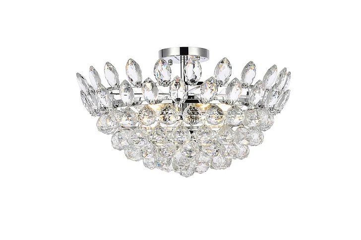 Elegant Emilia 20 In. Flush Mount in Chrome 1105F20C CLOSEOUT