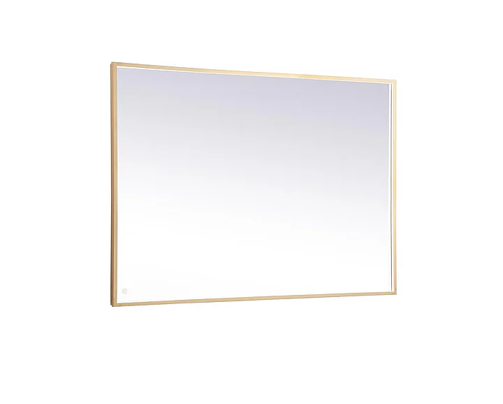 Elegant Pier 42X60 In. Led Mirror with Adjustable Color Temperature 3000K/4200K/6400K in Brass MRE64260BR