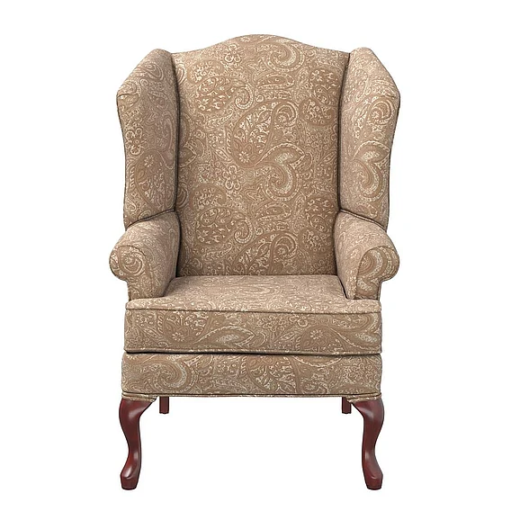 Comfort Pointe Paisley Cream Wingback Chair 7000-11