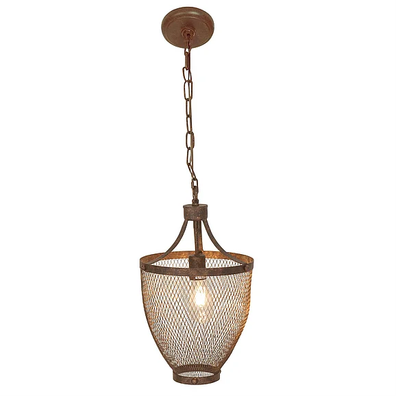 UMA Brown Iron Vintage Pendant, 20" x 12" x 12" | 70023 CLOSEOUT