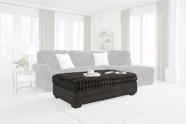 Peak Living 7000 Ottoman in Kama Espresso/Crown Espresso 7005-2251 CUSTOM ITEM