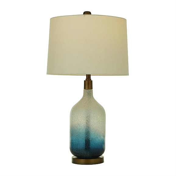 UMA Blue Glass Ombre Room Table Lamp, | 70114 CLOSEOUT
