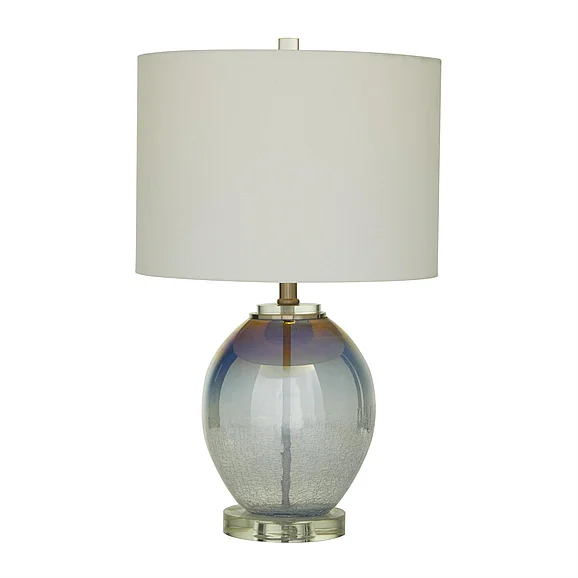 UMA Blue Glass Room Table Lamp, | 70116 CLOSEOUT