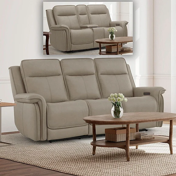 Liberty Furniture Cora 2pc Living Room Set in Aline Cashmere Leather