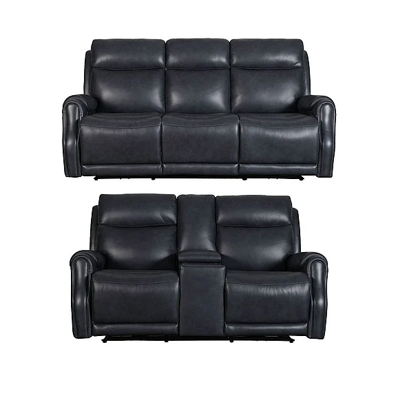 Liberty Furniture Clinton 2pc Living Room Set P3 & ZG in Carmel Slate Leather