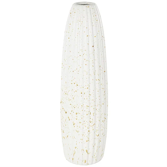 UMA Ceramic Speckled Decorative Vase in White 70374