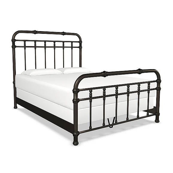 Taylor Gray Home Davina Complete Bed with Metal Profile in Weathered Bronze - Eastern King 7040-CB-MPF-7-AGB