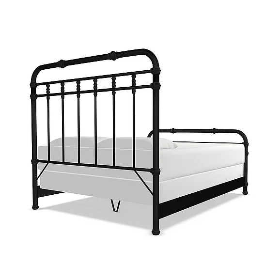 Taylor Gray Home Davina Complete Bed with Metal Profile in Weathered Iron - Eastern King 7040-CB-MPF-7-AGI