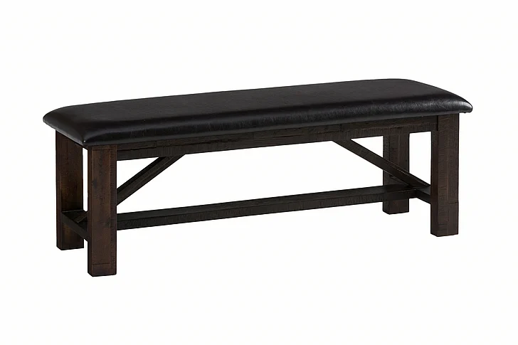 Jofran Kona Grove Upholstered Bench in Dark Brown 705-20KD