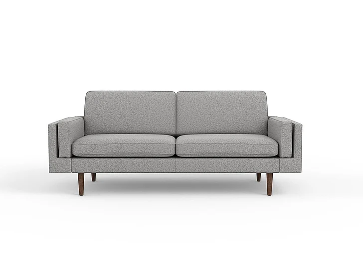Fjords Norsk Nordic Sofa 3 Seat Duo - Fixed in Fabric Wooly Beige/Walnut 705439-US-W2151-02 WALNUT CUSTOM ITEM