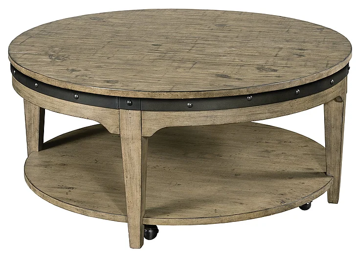 Kincaid Plank Road Artisans Round Cocktail Table in Stone 706-911S