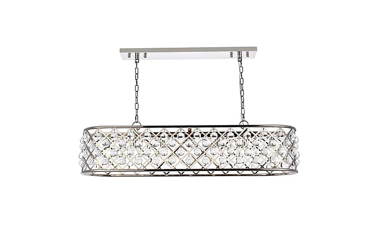 Elegant Madison 7 Light Polished Nickel Chandelier Clear Royal Cut Crystal 1215G50PN/RC