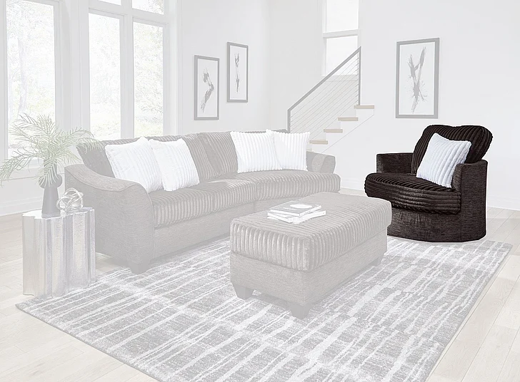 Peak Living 640 Barrel Chair in Greame Espresso/Massis Espresso 7070-4024 CUSTOM ITEM