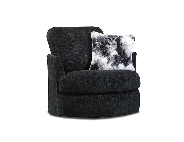 Peak Living 8400 Barrel chair in Adore Ebony 7070-4911 CUSTOM ITEM