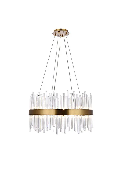 Elegant Dallas 16 Light Gold Chandelier Clear Royal Cut Crystal 3000D25G