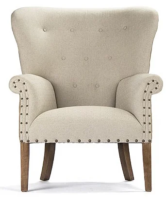 Zentique Anders Wingback Chair in Cream (Set of 2) #70 Wing Chair