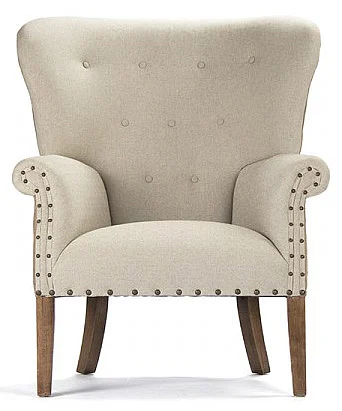 Zentique Anders Wingback Chair in Cream #70 Wing Chair