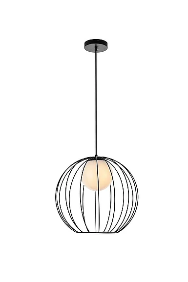 Elegant Wetzel 1 Light Black Pendant LD2345BK