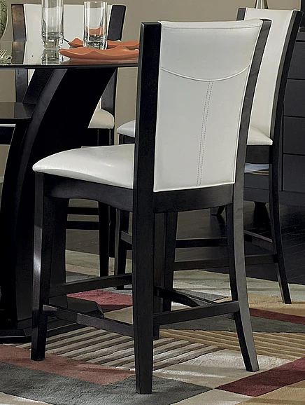 Homelegance Daisy Counter Height Chair, White Bi-Cast Vinyl in White 710-24W