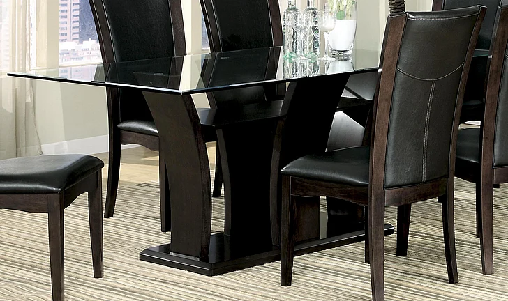 Homelegance Daisy Rectangular Dining Table in Espresso 710-72