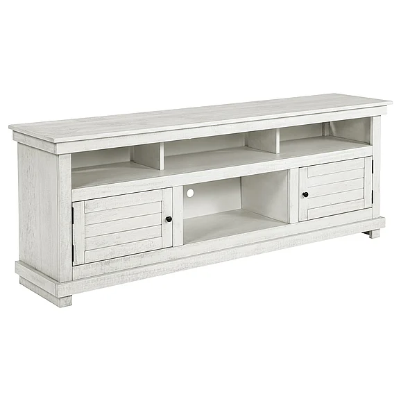 Coaster Payne 70" TV Stand Media Console Distressed White 710053