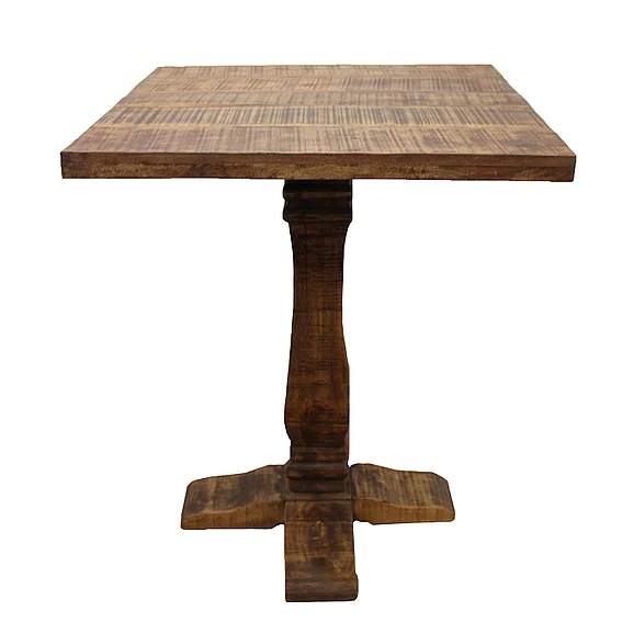 Moti Furniture Napa Pedestal Bar Table in Mango Wood