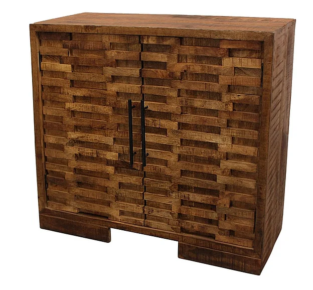 Moti Furniture Axar 2-Door Mango Wood Sideboard in Brown 71009012A