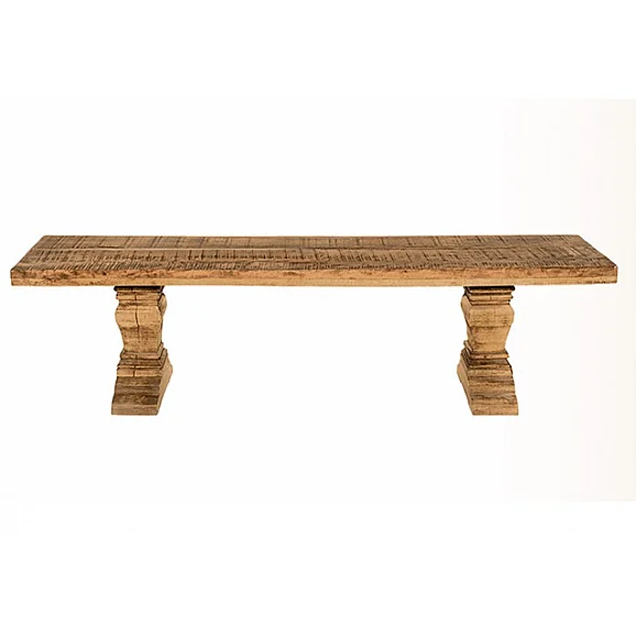 Meva Furniture Napa Pedestal Dining Bench in Mango Wood