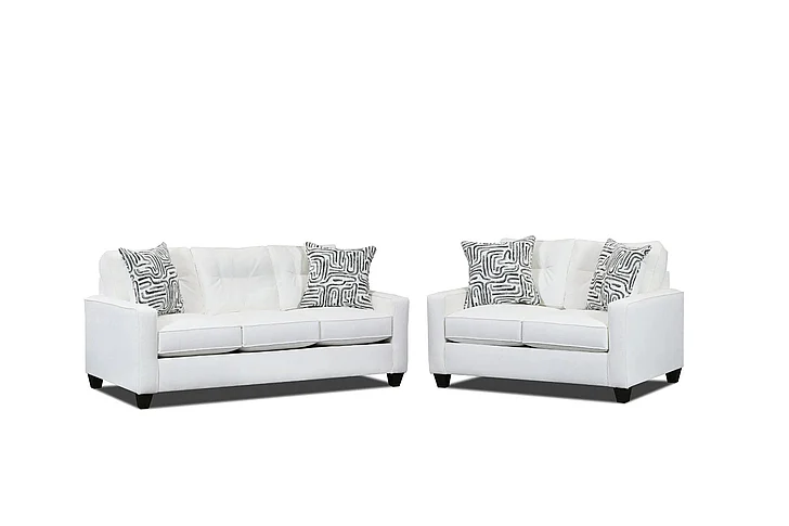 Peak Living 710 2pc Living Room Set in Braves Cream CUSTOM ITEM