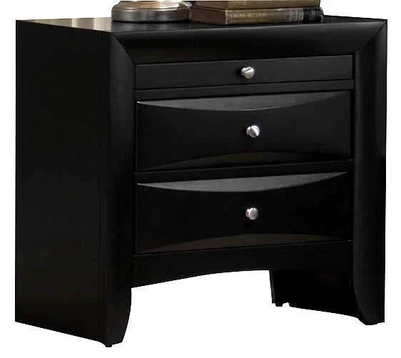 Crown Mark Furniture Emily Nightstand in Black B4280-2