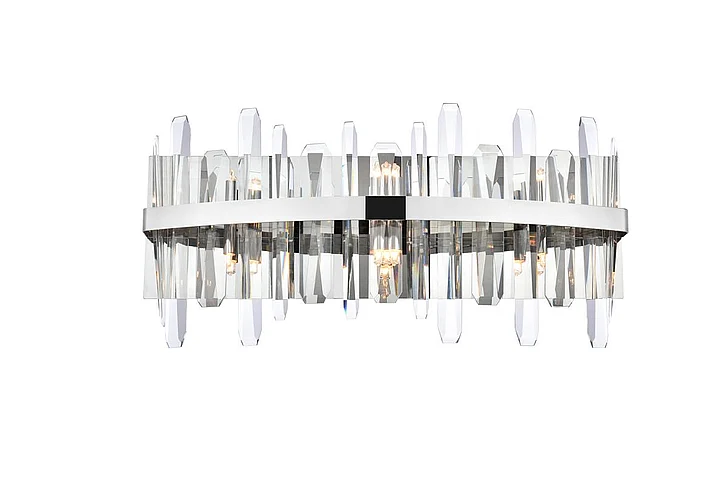 Elegant Serena 24 In. Crystal Bath Sconce in Chrome 2200W24C