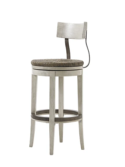 Lexington Oyster Bay Merrick Swivel Bar Stool in Light Oyster Shell 714-816-01