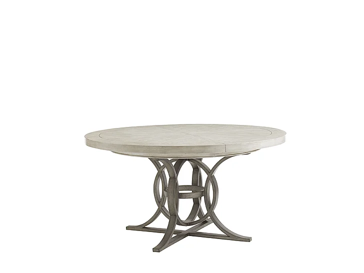 Lexington Oyster Bay Calerton Round Dining Table in Light Oyster Shell 714-875C