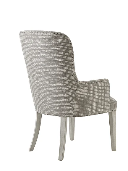 Lexington Oyster Bay Baxter Upholstered Arm Chair in Light Oyster Shell 714-883-01
