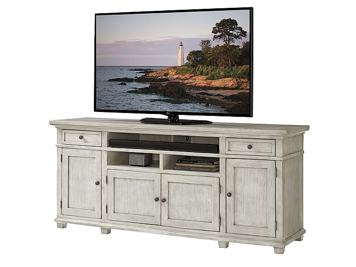 Lexington Oyster Bay Kings Point Large Media Console in Light Oyster Shell 714-908