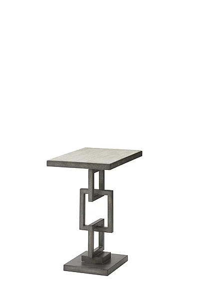 Lexington Oyster Bay Deerwood Rectangular Side Table in Oyster Gray 714-952