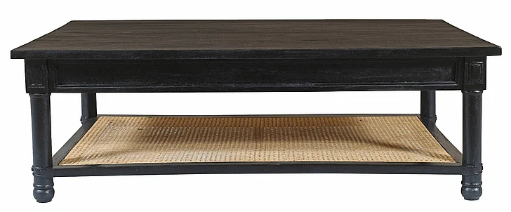 Moti Furniture Navice 1-Shelf Cocktail Table in Natural and Black