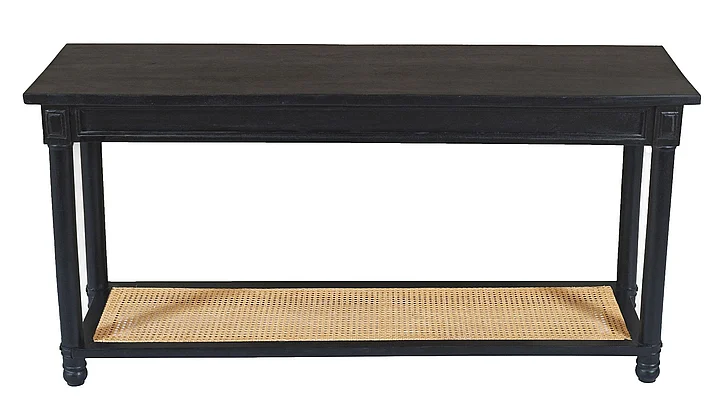 Moti Furniture Navice 1-Shelf Console Table in Natural and Black