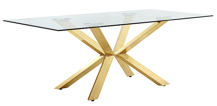 Meridian Capri Dining Table in Gold 716-T CLEARANCE