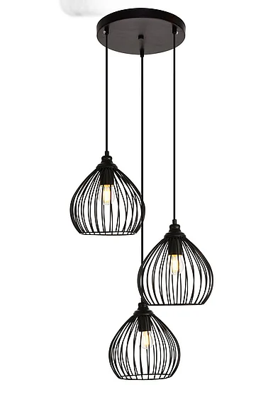 Elegant Sayer Collection Pendant D16.0 H23.1 LT:3 Black Finish LDPD2095