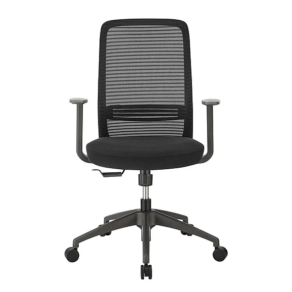 Euro Style Kasper Office Chair in Black Mesh Back and Black Fabric Seat 72001-BLK