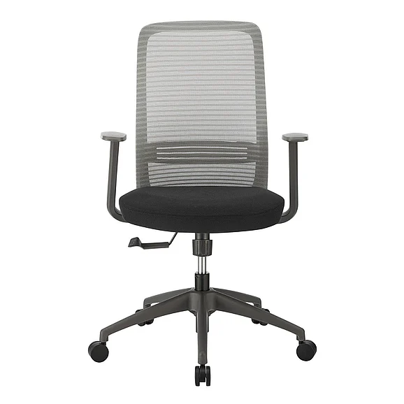 Euro Style Kasper Office Chair in Gray Mesh Back and Black Fabric Seat 72001-GRY
