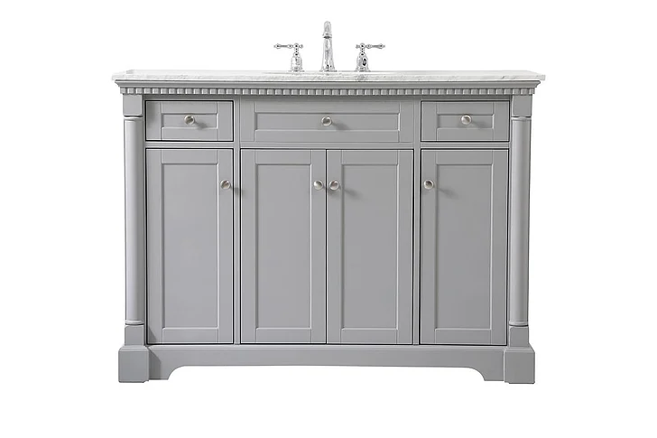 Elegant 48 In. Single Bathroom Vanity in Grey VF53048GR
