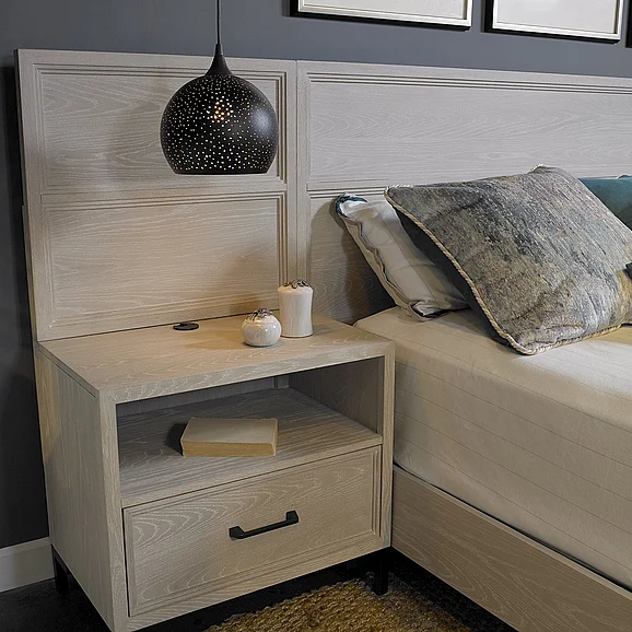 FD Home Wallburg I 1 Drawer Nightstand in Beige 7210-02